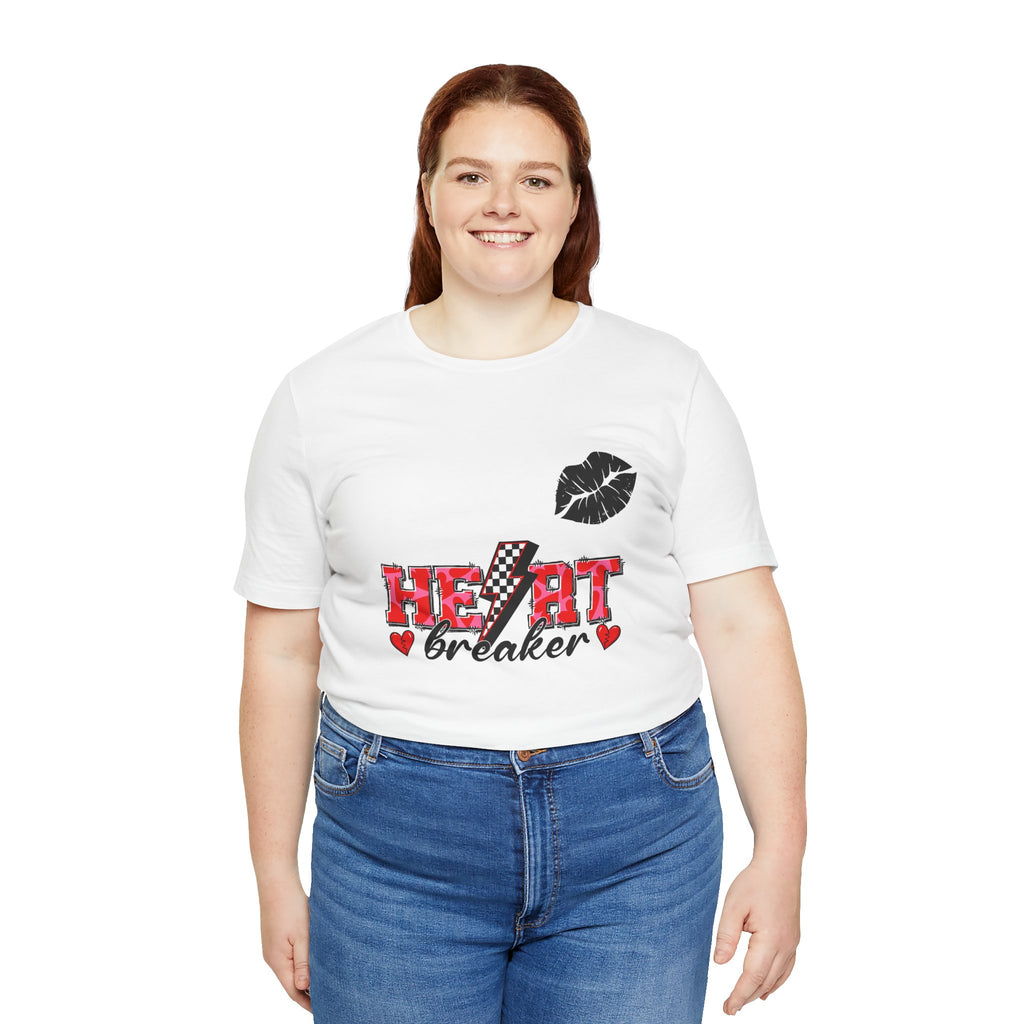 Heartbreaker Graphic Tee — Kiss Lip Print Valentine’s Shirt