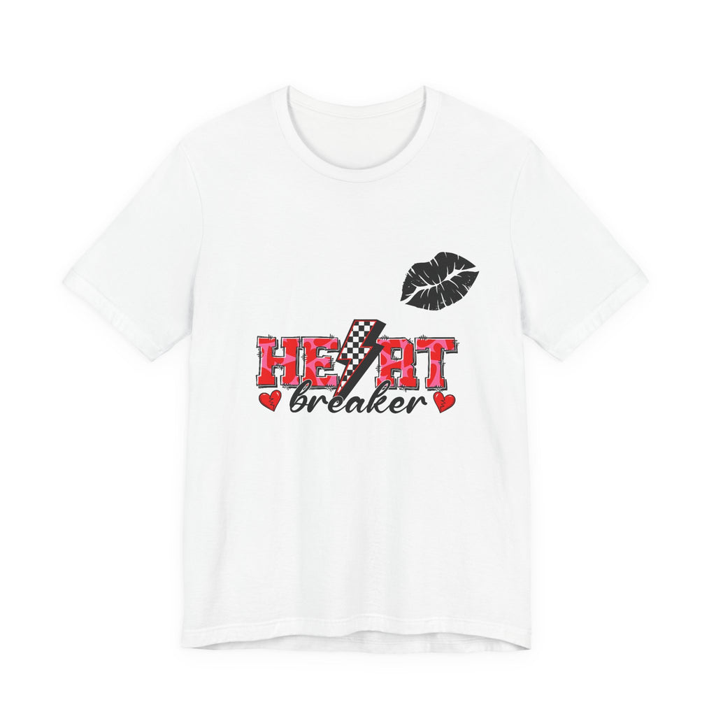 Heartbreaker Graphic Tee — Kiss Lip Print Valentine’s Shirt