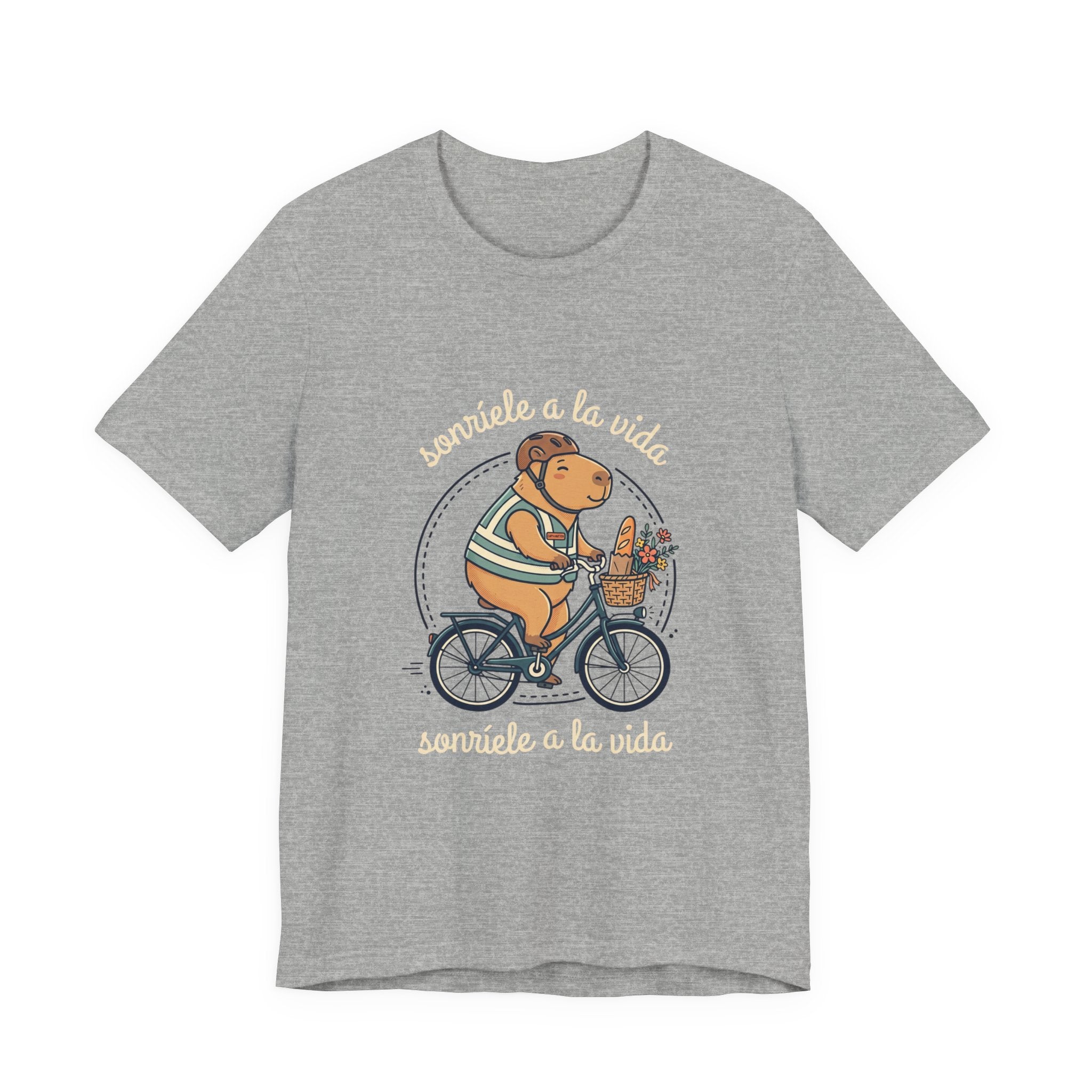 Casual Cycling Bear Tee | Tour-style Bicycle Graphic