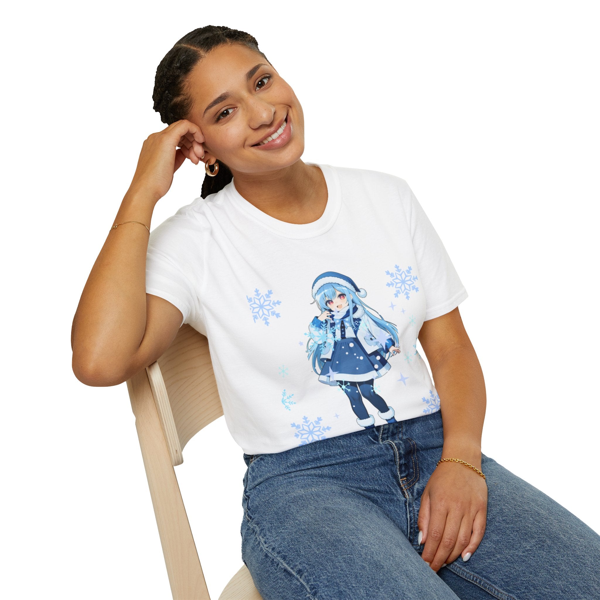 Winter Wonderland Unisex T-Shirt - Cute Anime Style, Cozy Graphic Tee, Perfect for Winter Celebrations, Gift for Friends, Holiday Fashion