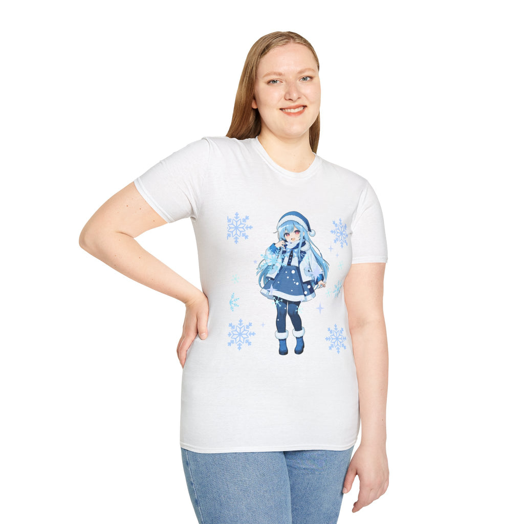 Winter Wonderland Unisex T-Shirt - Cute Anime Style, Cozy Graphic Tee, Perfect for Winter Celebrations, Gift for Friends, Holiday Fashion